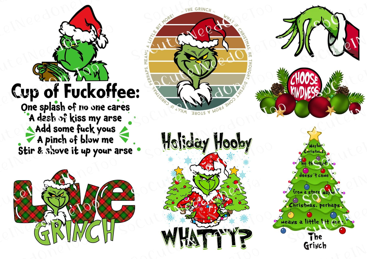 Grinch #57 Waterslide Decals - SoCuteINeedOneToo