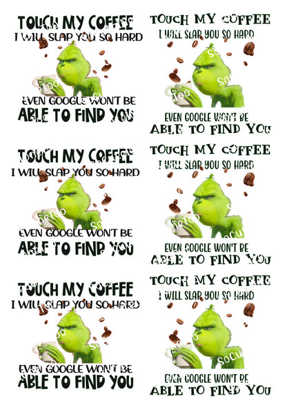 Grinch - Don't Touch My Waterslide Decals - SoCuteINeedOneToo