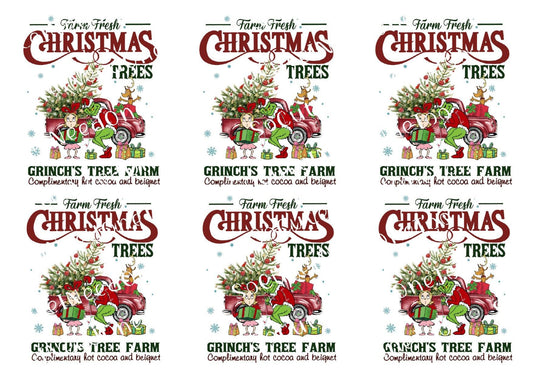 Grinch's Christmas Tree Farm Waterslide Decals - SoCuteINeedOneToo