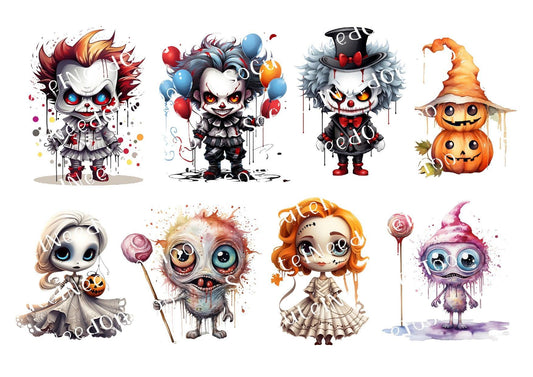 Halloween Dolls Waterslide Decals - SoCuteINeedOneToo