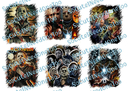Halloween Killer Waterslide Decals - SoCuteINeedOneToo
