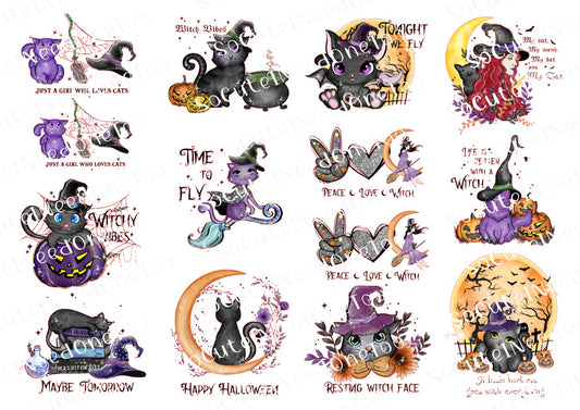 Halloween - Time to fly Waterslide Decals - SoCuteINeedOneToo