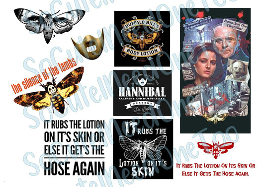 Hannibal Lecture - on Clear/White Waterslide Paper Ready To Use - SoCuteINeedOneToo