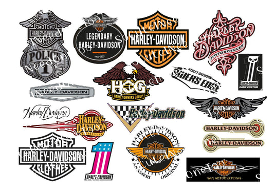 Harley Davidson #2 Waterslide Decals - SoCuteINeedOneToo