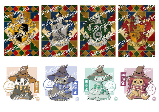 Harry Potter House Flags Waterslide Decals - SoCuteINeedOneToo