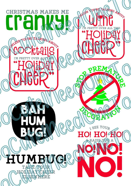 Holiday Cheer Waterslide Decals - SoCuteINeedOneToo