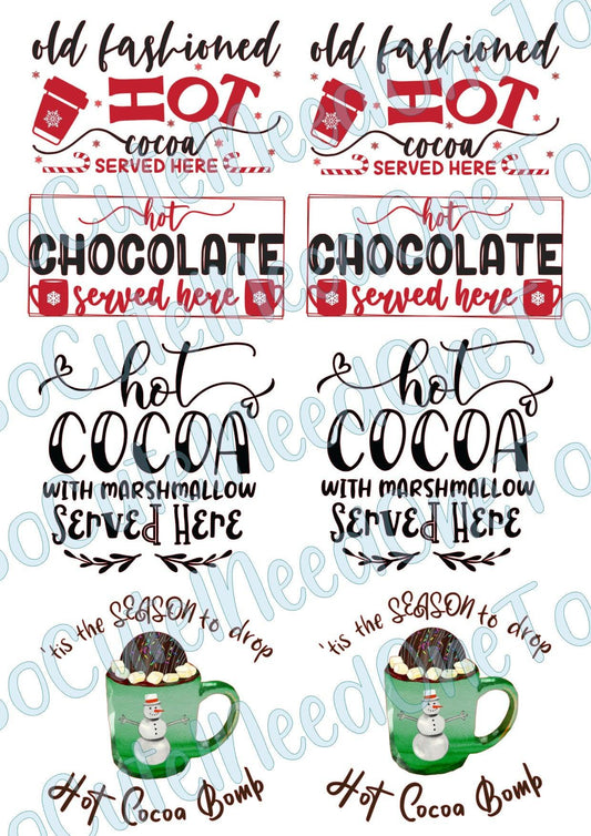 Hot Chocolate Bundle Waterslide Decald - SoCuteINeedOneToo