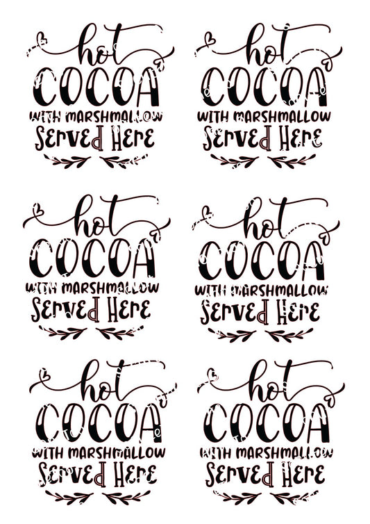 Hot Cocoa Served Here Waterslide Decals - SoCuteINeedOneToo