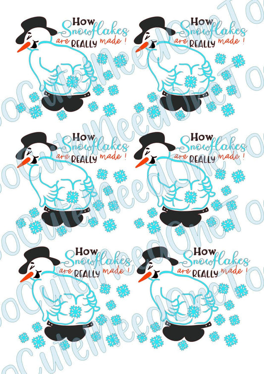 How Snowflakes are Made Waterslide Decals - SoCuteINeedOneToo