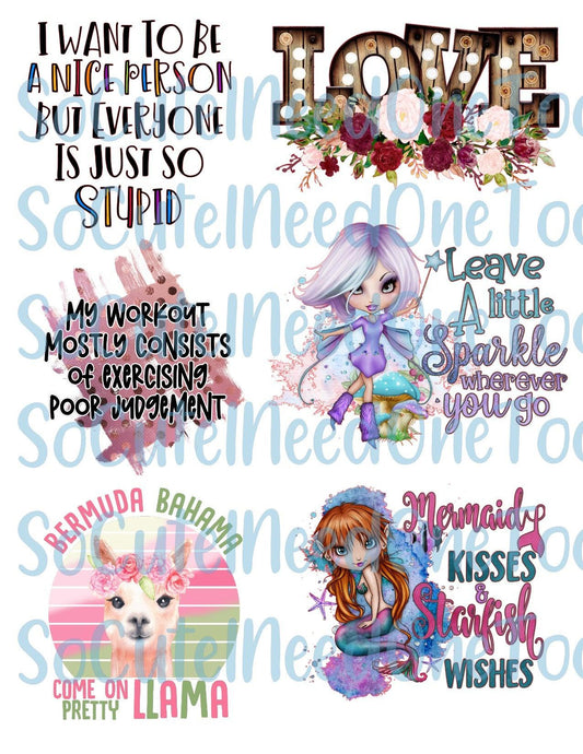 I Want To Be On Clear/White Water Slide Paper Sealed & Ready To Use - SoCuteINeedOneToo