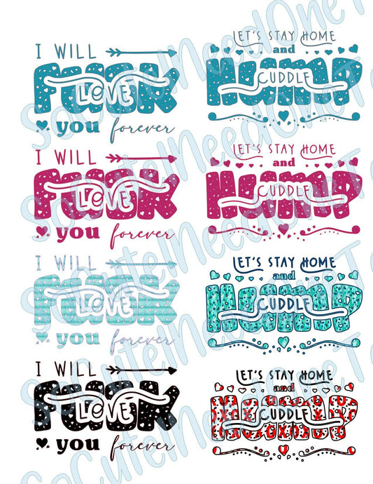 I will love you on Clear/White Waterslide Paper Ready To Use - SoCuteINeedOneToo
