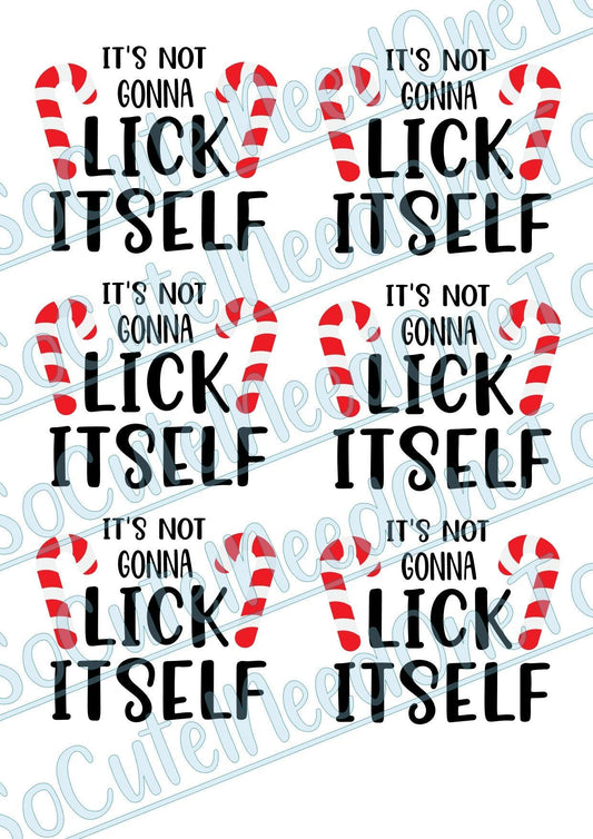 It's Not Going To Lick - Christmas Waterslide Decals - SoCuteINeedOneToo