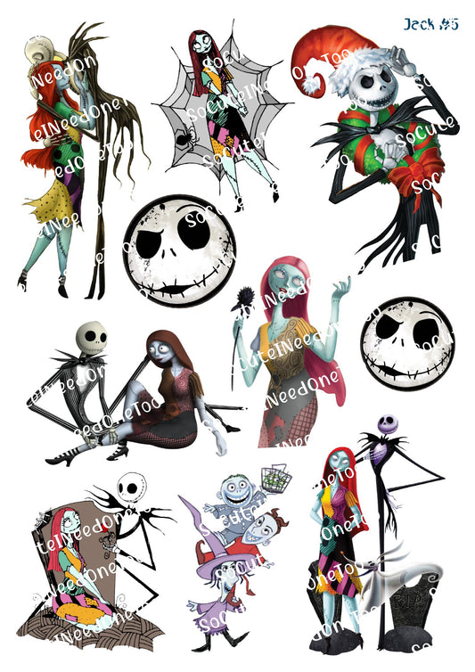 Jack #5 on Clear/White Waterslide Paper Ready To Use - SoCuteINeedOneToo