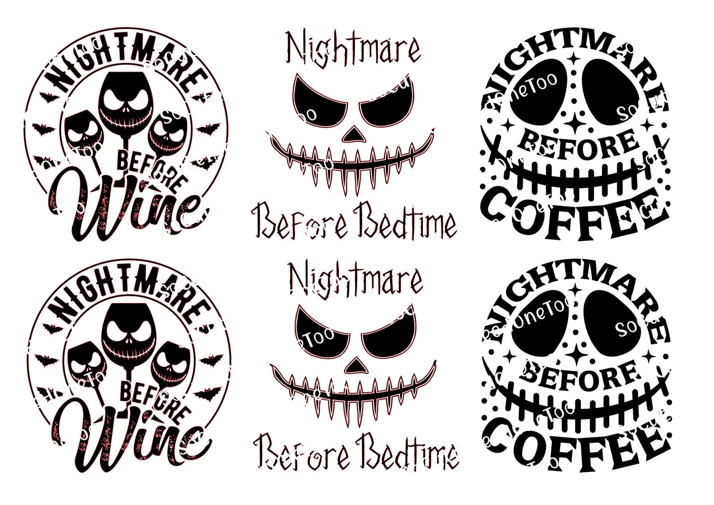 Jack - Nightmare before Wine Waterslide Decals | Easy Application - SoCuteINeedOneToo