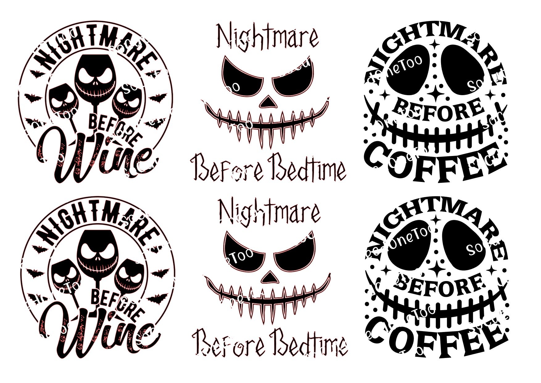Jack - Nightmare before Wine Waterslide Decals | Easy Application - SoCuteINeedOneToo