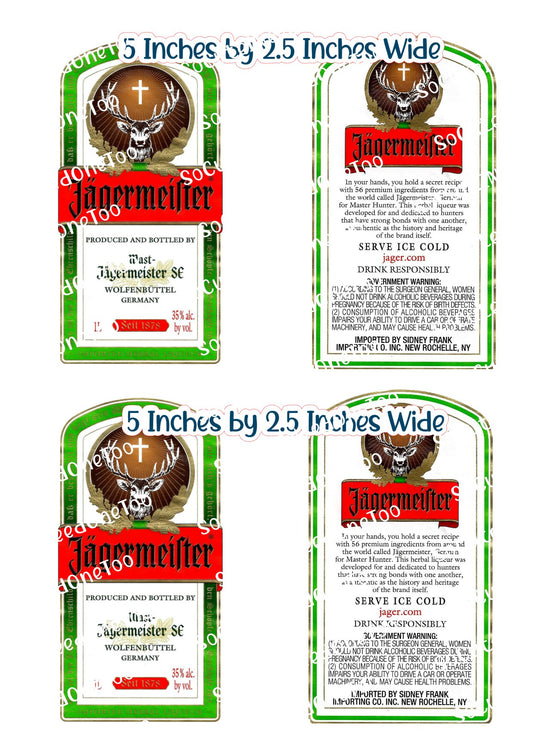 Jägermeister Labels Front & Back Waterslide Decals - SoCuteINeedOneToo