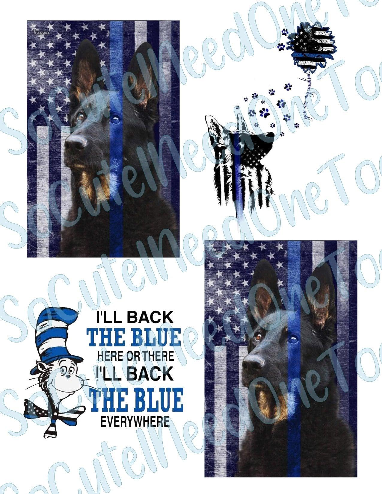 K-9 LOVE - on Clear/White Waterslide Paper Ready To Use - SoCuteINeedOneToo