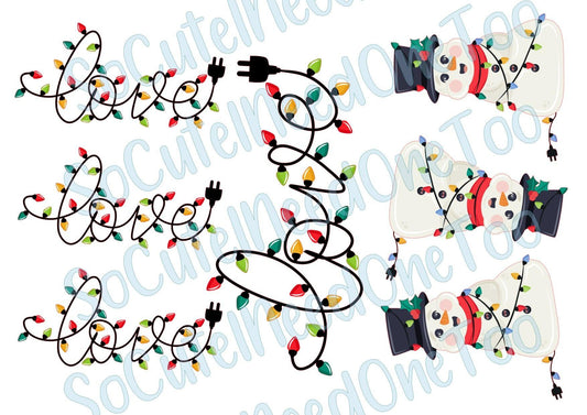 Love In Lights - Christmas Decals - SoCuteINeedOneToo