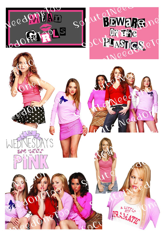Mean Girls #3 Waterslide Decals - SoCuteINeedOneToo