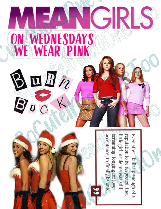 Mean Girls Waterslide Decals - SoCuteINeedOneToo