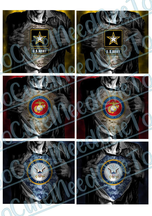 Military - Chest Signs on Waterslide Paper - SoCuteINeedOneToo