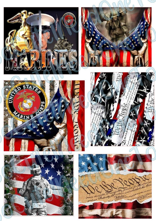 Military - Marines Waterslide Decals - SoCuteINeedOneToo