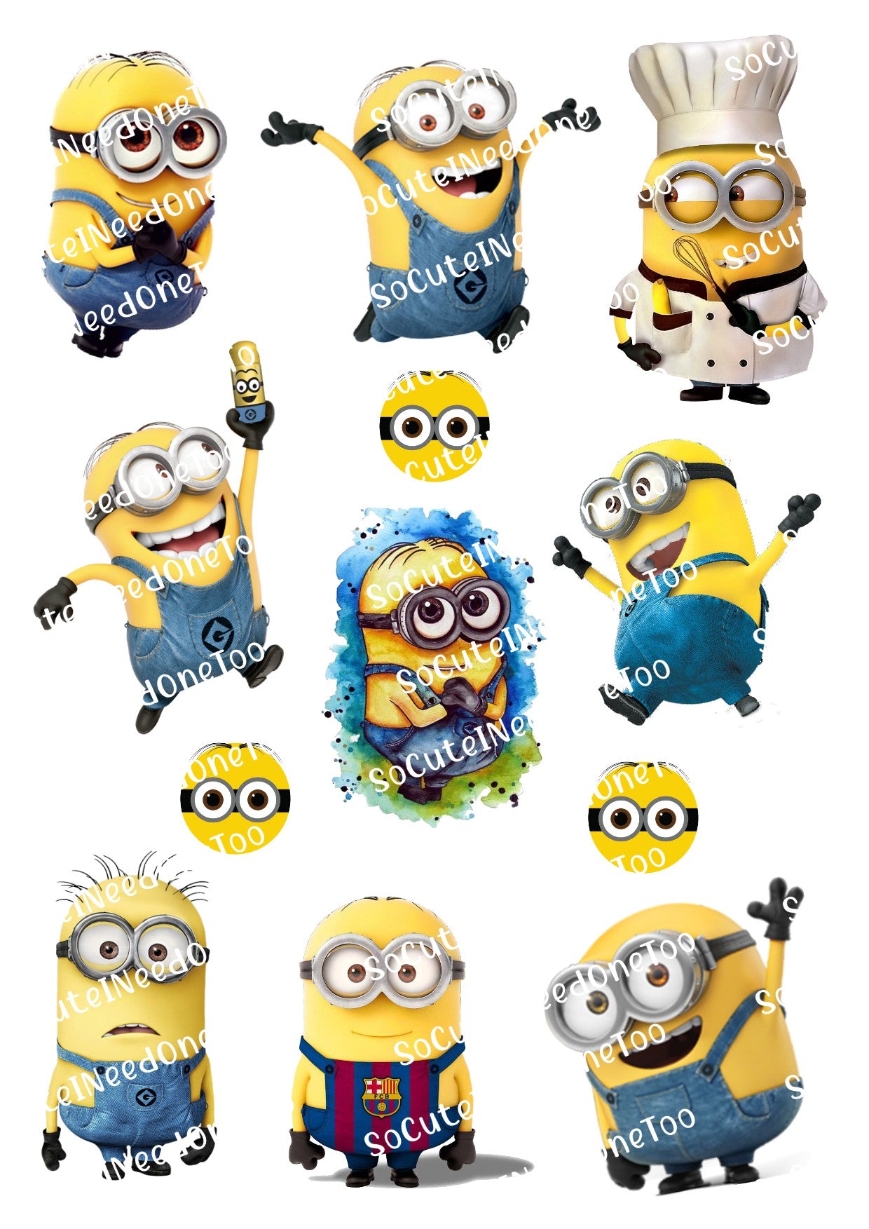 Minion #3 Waterslide Decals - SoCuteINeedOneToo