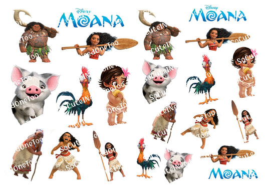 Moana SMALLER IMAGE DECALS - SoCuteINeedOneToo