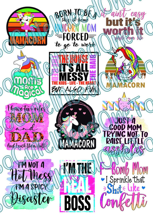 Mom #5 Waterslide Decals - SoCuteINeedOneToo