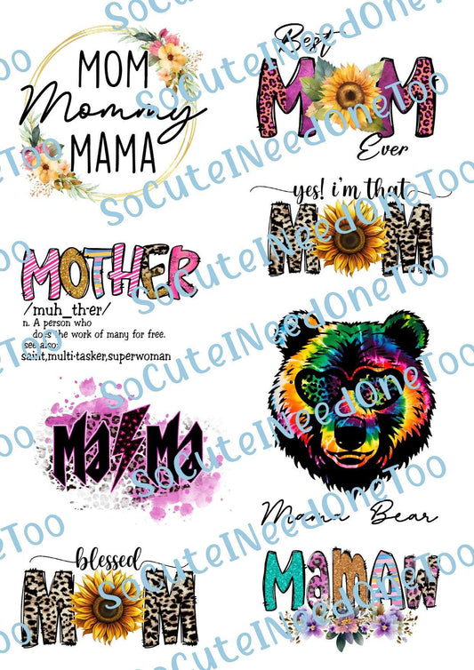 Mom - Mama Bear Waterslide Decala - SoCuteINeedOneToo