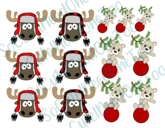 Moose Bomber - Christmas Waterslide Decals - SoCuteINeedOneToo