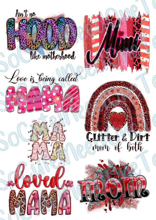 Mother's Day #1 on Clear/White Waterslide Paper Ready To Use - SoCuteINeedOneToo