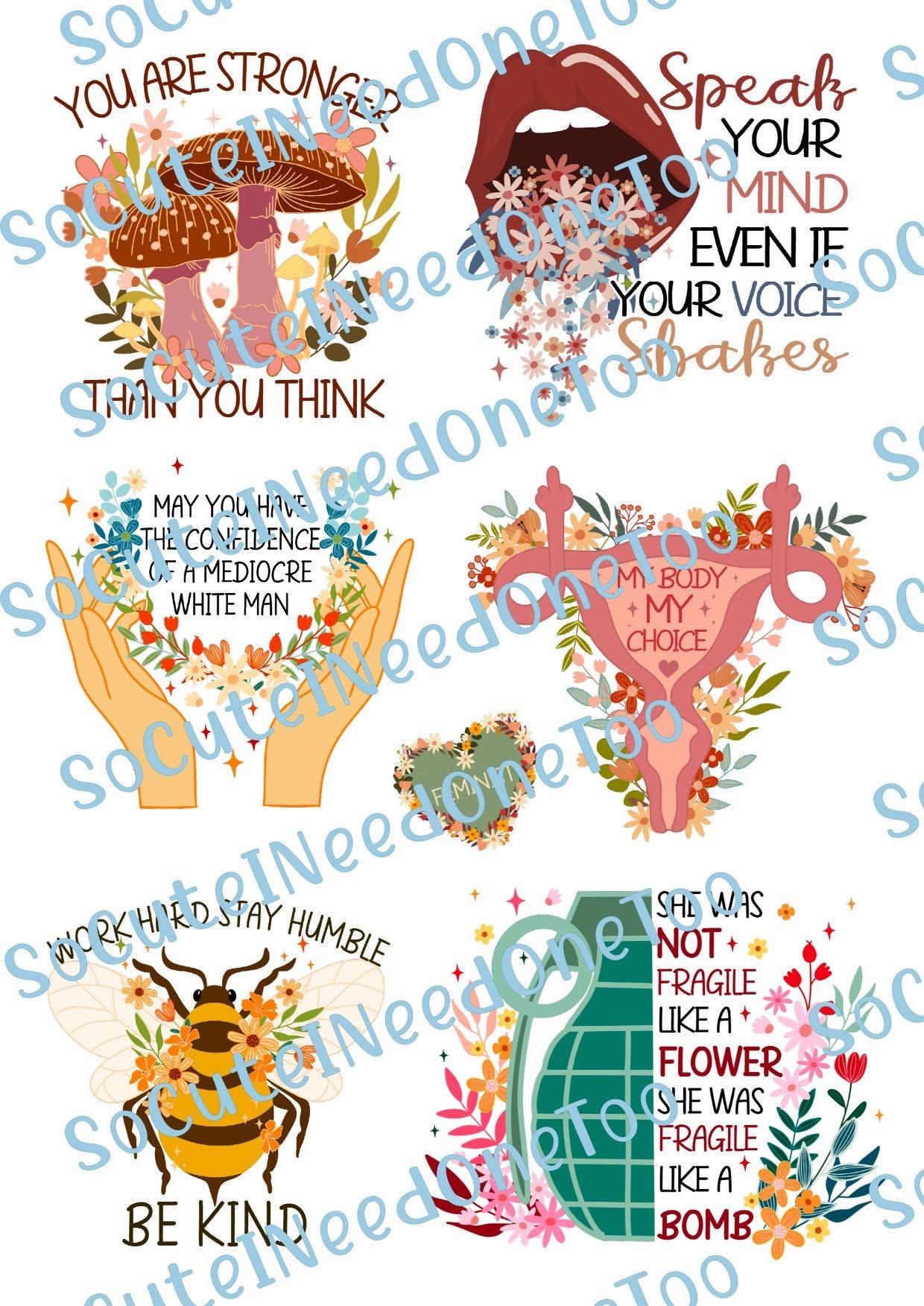 Motivational Quotes - You are stronger Waterslide Decals - SoCuteINeedOneToo