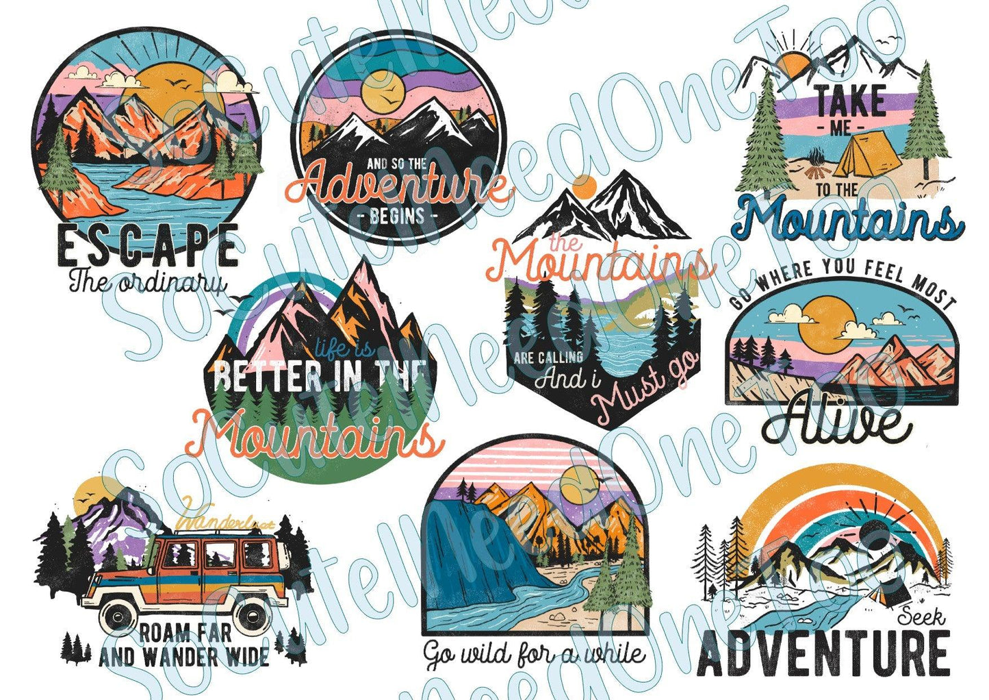 Mountain Fun Waterslide Decals - SoCuteINeedOneToo