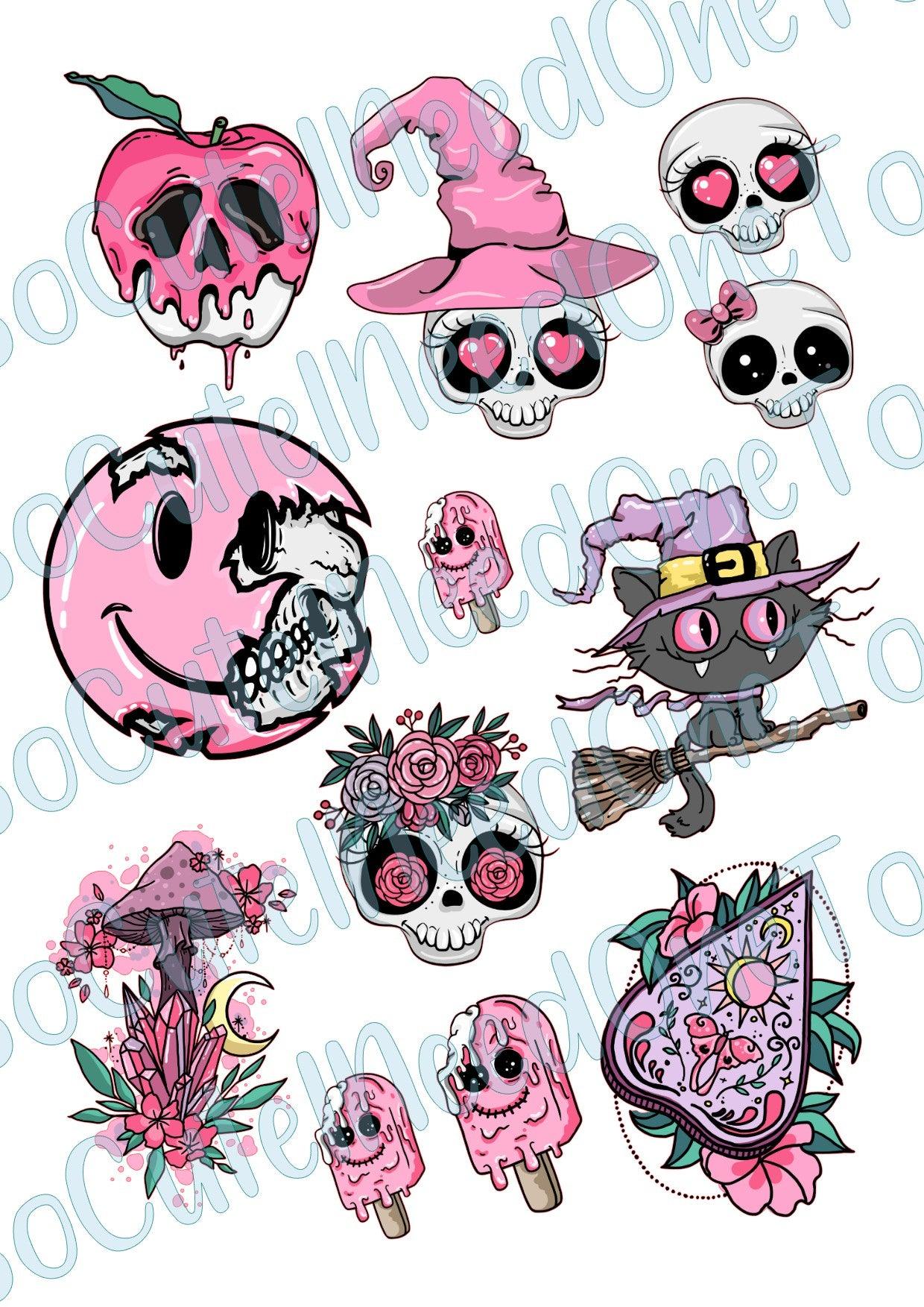 Mystical Moon - Pink Waterslide Decals - SoCuteINeedOneToo