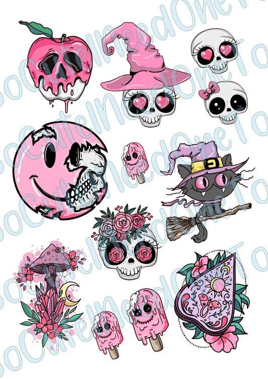 Mystical Moon - Pink Waterslide Decals - SoCuteINeedOneToo