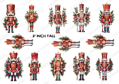 Nutcracker #1 Waterslide Decals - classic Christmas nutcracker designs - SoCuteINeedOneToo