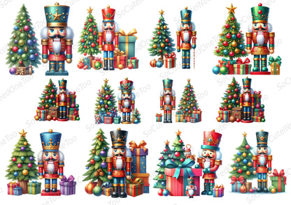 Nutcracker #2 Waterslide Decals - nutcrackers with Christmas trees - SoCuteINeedOneToo