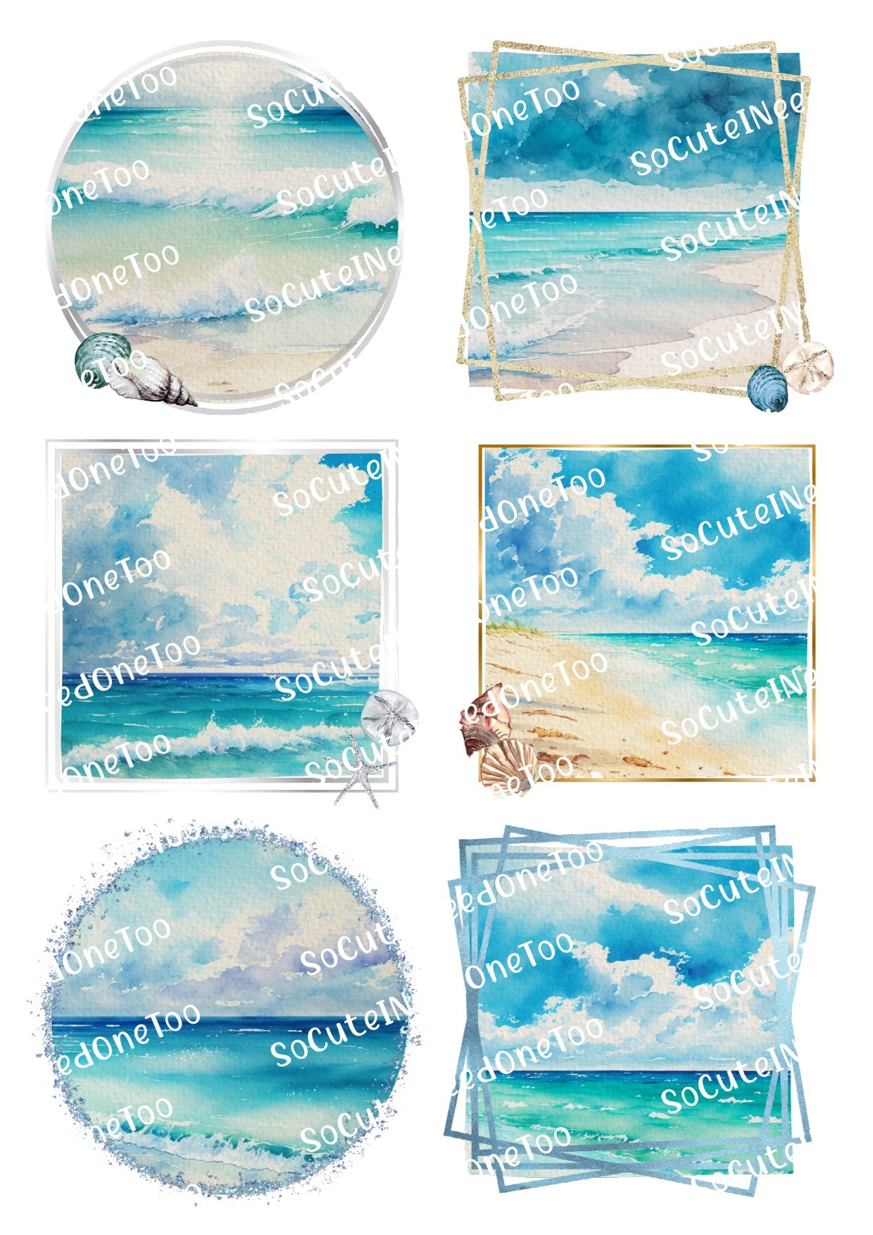 Ocean Frames Decals - SoCuteINeedOneToo