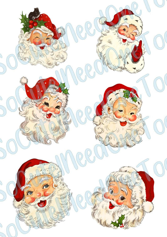 Old Time Santa Waterslide Decals - SoCuteINeedOneToo