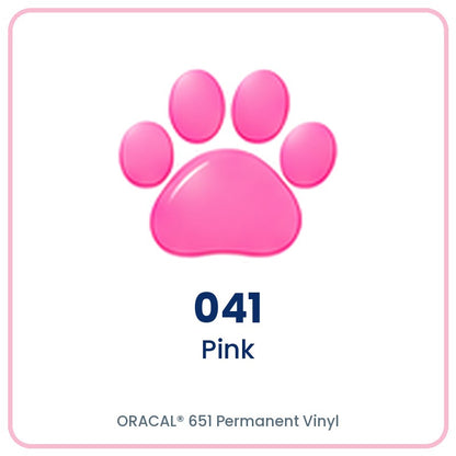 ORACAL 651 permanent vinyl color 041 Pink paw print swatch