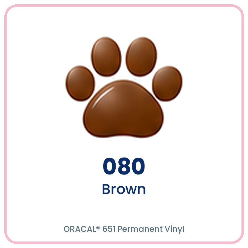 ORACAL 651 permanent vinyl color 080 Brown paw print swatch