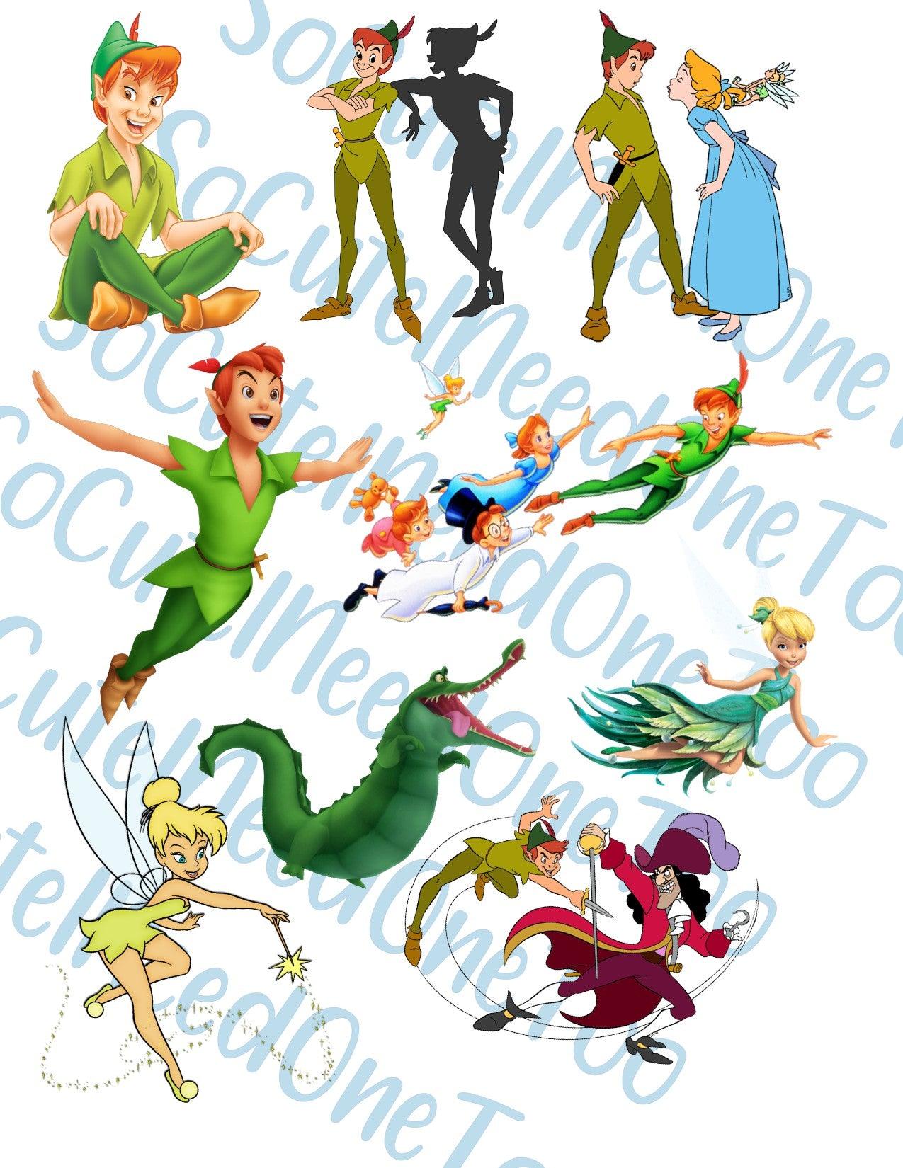 Peter Pan #1 Decals on Clear/White Waterslide Paper - Ready To Use - SoCuteINeedOneToo
