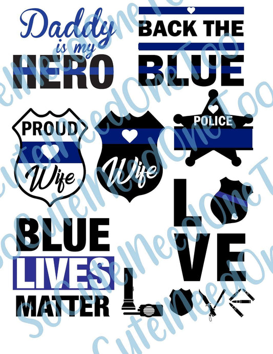 Police #3 Waterslide Decals - SoCuteINeedOneToo