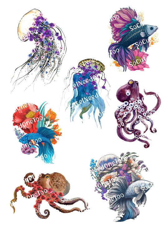 Sea Life Waterslide Decals - SoCuteINeedOneToo