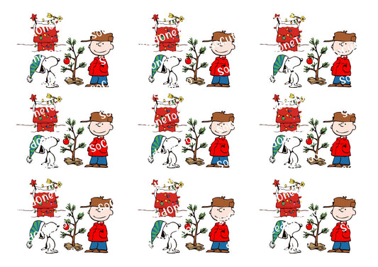 Snoopy Christmas Waterslide Decals - SoCuteINeedOneToo