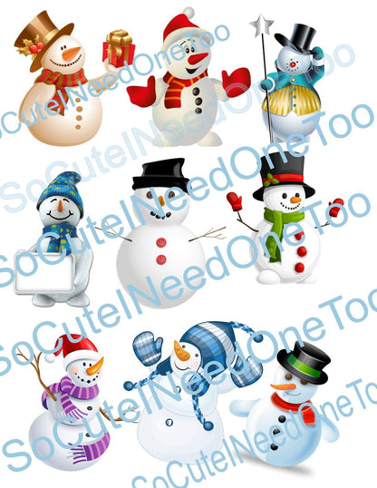 Snowman Bundle Waterslide Decals - SoCuteINeedOneToo