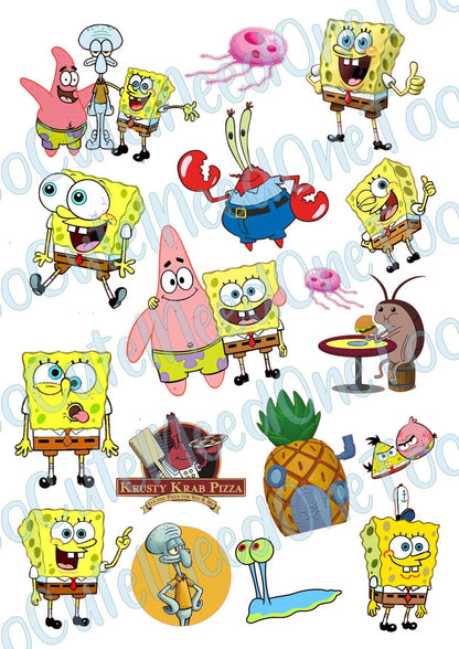 Sponge Bob #1, #2, #3 Options Waterslide Decals - SoCuteINeedOneToo