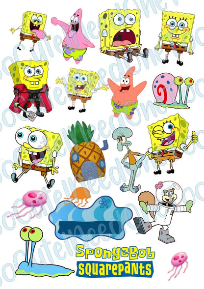 Sponge Bob #1, #2, #3 Options Waterslide Decals - SoCuteINeedOneToo