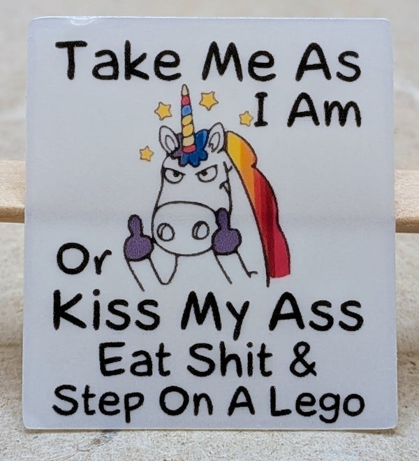 Retro Just Here To Get My Bean Flicked adult humor sticker